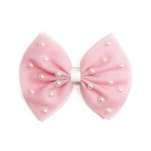 💕 PRETTY PEARL TULLE BOW CLIP